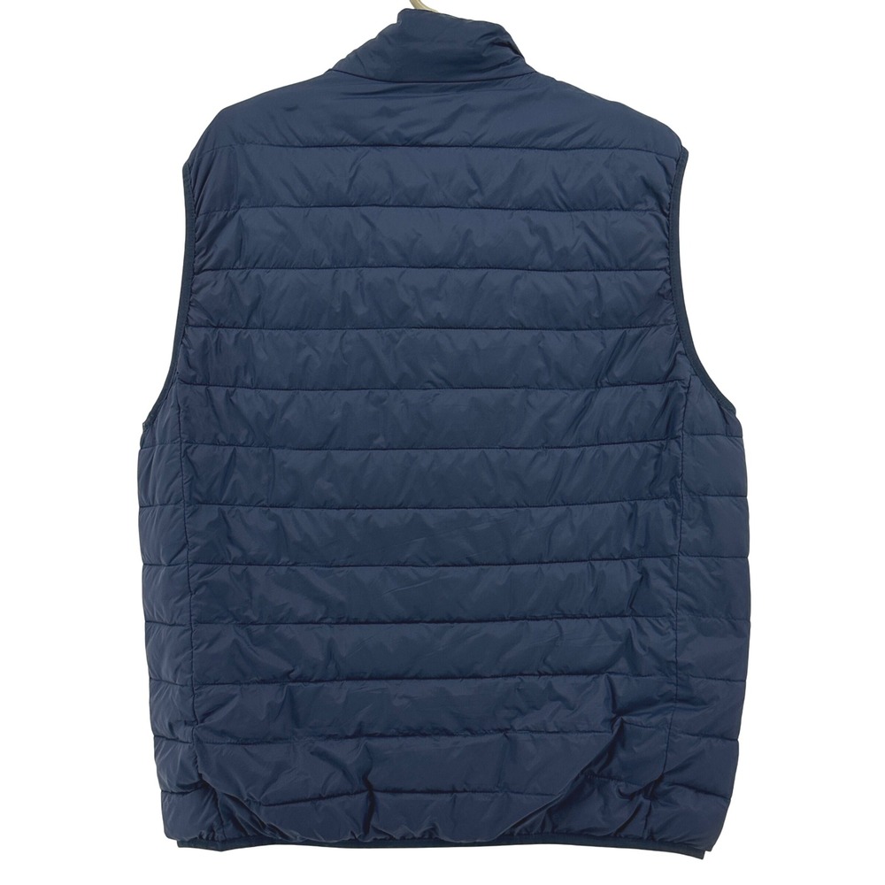 Fat Moose Quilted Womens L Vest Navy Blue Yellow Puffer Sleeveless‎ Outerwear - Picture 3 of 12